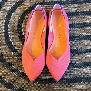 Rothy's Coral and Blue Women's Flats